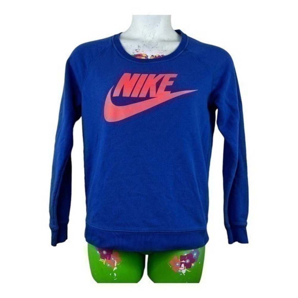 Nike Unisex Top Sweatshirt Pullover Blue Size M